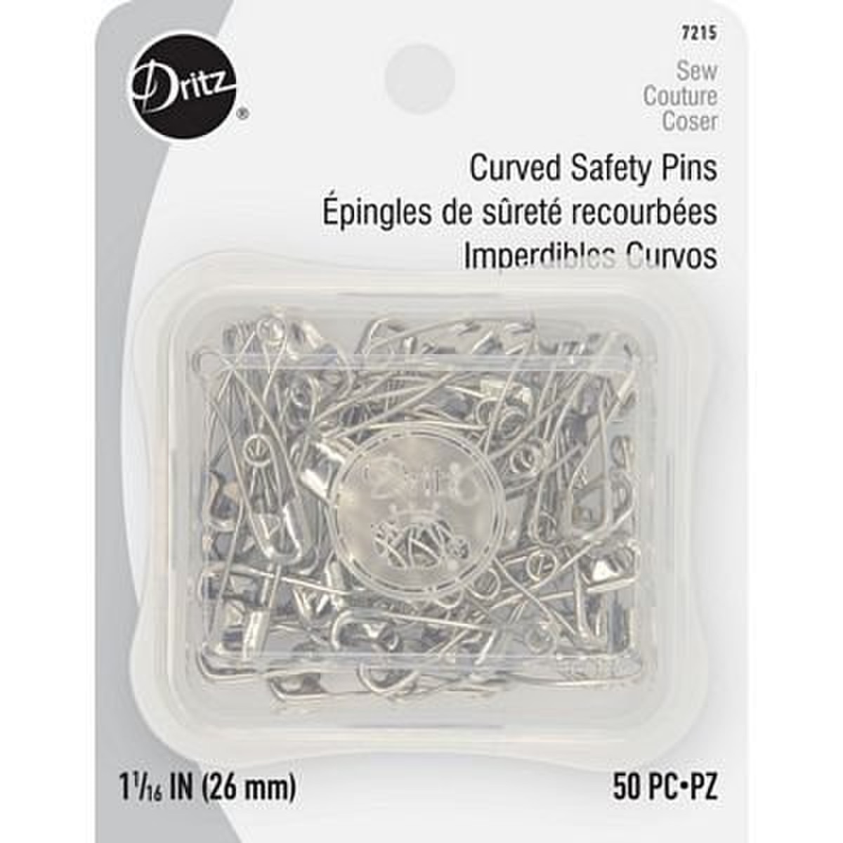 Curved Steel Safety Pins